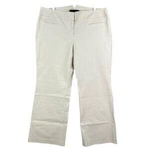 Lane Bryant Women's Beige Casual Pants Size 8 Stretch High Rise Straight Leg